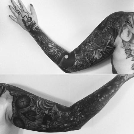 Tattoos - blastover totally arm - 130713